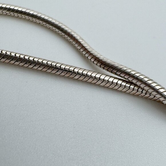 Sterling 925 Silver Spiral Dangle Vintage EarNecklace Textured Back Design - Picture 9 of 12